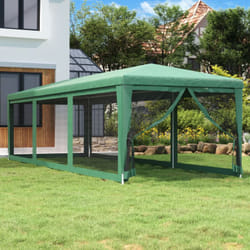 Vidaxl - Tente de fête avec 8 parois latérales en maille Vert 3x9 m pehd