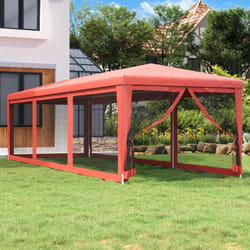 Vidaxl - Tente de fête avec 8 parois latérales en maille Rouge 3x9m pehd