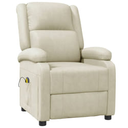VidaXL 344182 Fauteuil massant électrique Crème
