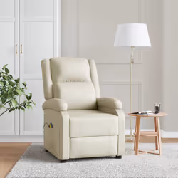 VidaXL 344182 Fauteuil massant électrique Crème