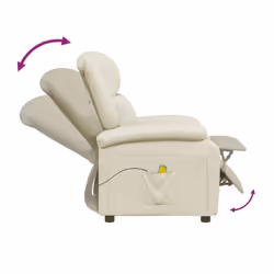 VidaXL 344182 Fauteuil massant électrique Crème - Vue supplémentaire 6