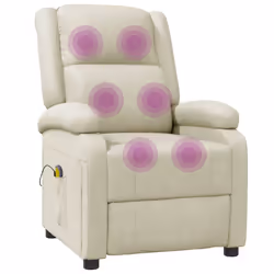 VidaXL 344182 Fauteuil massant électrique Crème - Vue supplémentaire 7