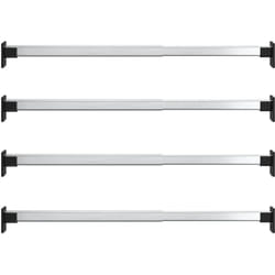 Vidaxl - Rails de garde-robe télescopiques 4 pcs Argenté 58-100 cm n/a