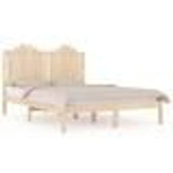 vidaXL Cadre de lit sans matelas bois massif - 135 x 190 cm