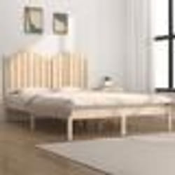 vidaXL Cadre de lit Bois de pin massif 140x190 cm - 140 x 190 cm