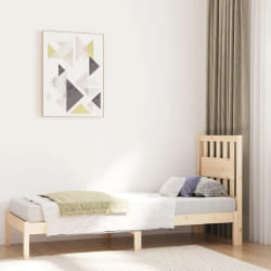 VIDAXL Cadre de lit bois vidaXL - 75x190 cm petit simple
