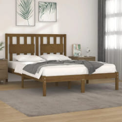 vidaXL Marron Miel 200x200 cm - Bois massif