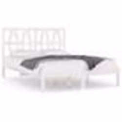 vidaXL Cadre de lit sans matelas blanc bois massif - 120 x 190 cm