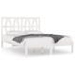 vidaXL Cadre de lit sans matelas blanc bois massif - 120 x 190 cm