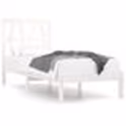 vidaXL Cadre de lit sans matelas blanc bois massif 90x200 cm - 90 x 200 cm
