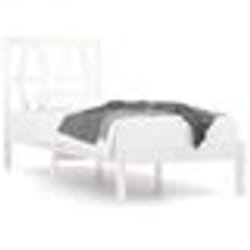 vidaXL Cadre de lit sans matelas blanc bois massif 90x200 cm - 90 x 200 cm