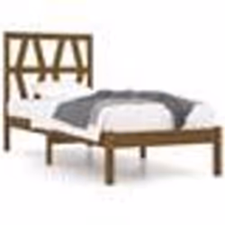 vidaXL Cadre de lit sans matelas marron miel bois massif 100x200 cm - 100 x 200 cm