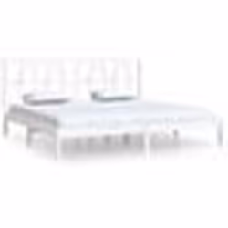 vidaXL Cadre de lit sans matelas blanc bois massif 200x200 cm - 200 x 200 cm