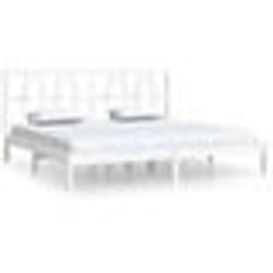 vidaXL Cadre de lit sans matelas blanc bois massif 200x200 cm - 200 x 200 cm