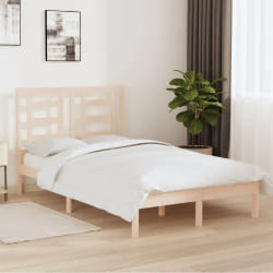 vidaXL Cadre de lit sans matelas 120x190 cm bois massif - 120 x 190 cm