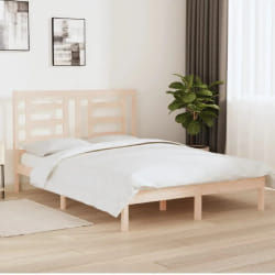 vidaXL Cadre de lit 160x200 cm - Bois massif pin