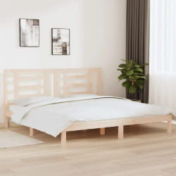 vidaXL Cadre de lit sans matelas 200x200 cm bois massif de pin - 200 x 200 cm