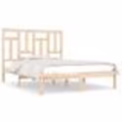 vidaXL Cadre de lit Bois de pin massif 140x190 cm 3104523