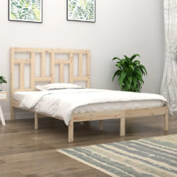 vidaXL Cadre de lit sans matelas 140x200 cm bois massif de pin - 140 x 200 cm