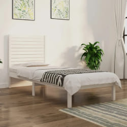 VidaXL Cadre de lit 90x190 cm - Blanc