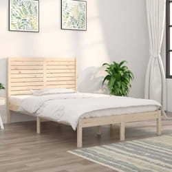 vidaXL Cadre de lit sans matelas 140x190 cm bois massif - 140 x 190 cm