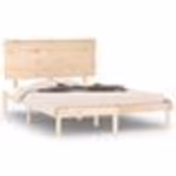 vidaXL Cadre de lit Bois de pin massif 140x190 cm  3104783