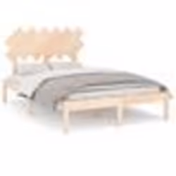 vidaXL Cadre de lit sans matelas 135x190 cm bois massif - 135 x 190 cm