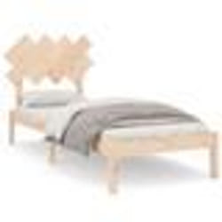 vidaXL Cadre de lit sans matelas 90x200 cm bois massif - 90 x 200 cm