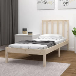 vidaXL Cadre de lit sans matelas 75x190 cm - Bois de pin massif