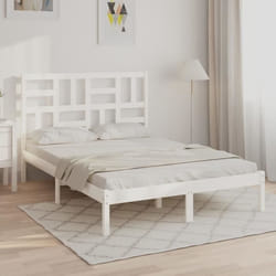 vidaXL Cadre de lit sans matelas blanc bois massif 120x190 cm - 120 x 190 cm