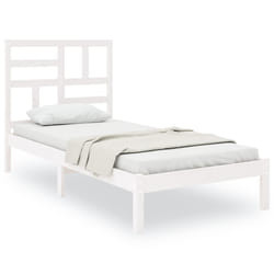 vidaXL Cadre de lit sans matelas blanc bois massif 100x200 cm - 100 x 200 cm