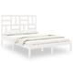 vidaXL Cadre de lit sans matelas blanc bois massif 120x200 cm - 120 x 200 cm