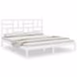 vidaXL Cadre de lit sans matelas blanc bois massif 200x200 cm - 200 x 200 cm