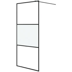 Vidaxl - Paroi de douche Noir 90x195 cm Verre esg demi-dépoli