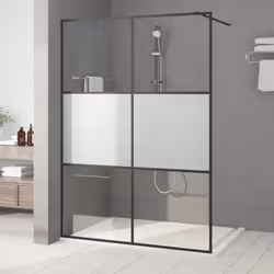 Apportez une nouvelle apparence esthétique à votre salle de bain avec ce mur de douche moderne en verre ESG ! Structure solid ...