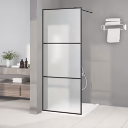 Apportez une nouvelle apparence esthétique à votre salle de bain avec ce mur de douche moderne en verre ESG ! Structure solid ...
