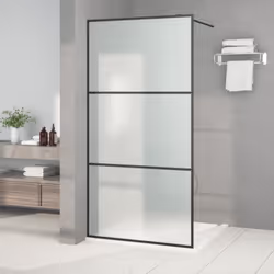 Apportez une nouvelle apparence esthétique à votre salle de bain avec ce mur de douche moderne en verre ESG ! Structure solid ...