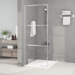 Vidaxl - Paroi de douche Argenté 80x195 cm Verre esg transparent