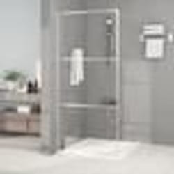 vidaXL Paroi de douche Argenté 90x195 cm Verre ESG transparent