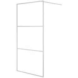 Vidaxl - Paroi de douche Argenté 100x195 cm Verre esg transparent