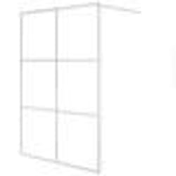 vidaXL Paroi de douche Argenté 140x195 cm Verre ESG transparent
