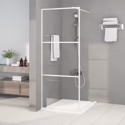 Apportez une nouvelle apparence esthétique à votre salle de bain avec ce mur de douche moderne en verre ESG ! Structure solid ...