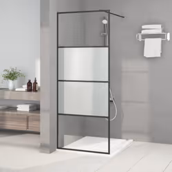 Apportez une nouvelle apparence esthétique à votre salle de bain avec ce mur de douche moderne en verre ESG ! Structure solid ...