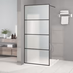 Apportez une nouvelle apparence esthétique à votre salle de bain avec ce mur de douche moderne en verre ESG ! Structure solid ...