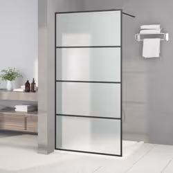 Apportez une nouvelle apparence esthétique à votre salle de bain avec ce mur de douche moderne en verre ESG ! Structure solid ...