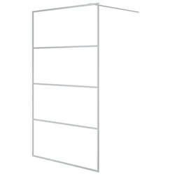 vidaXL Paroi de douche Argenté 115x195 cm Verre ESG transparent