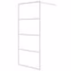 vidaXL Paroi de douche Blanc 90x195 cm Verre ESG transparent