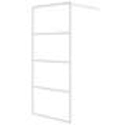 vidaXL Paroi de douche Blanc 90x195 cm Verre ESG transparent