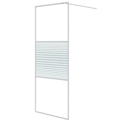 vidaXL Paroi de douche Blanc 80x195 cm Verre ESG transparent