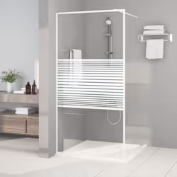 Apportez une nouvelle apparence esthétique à votre salle de bain avec ce mur de douche moderne en verre ESG ! Structure solid ...